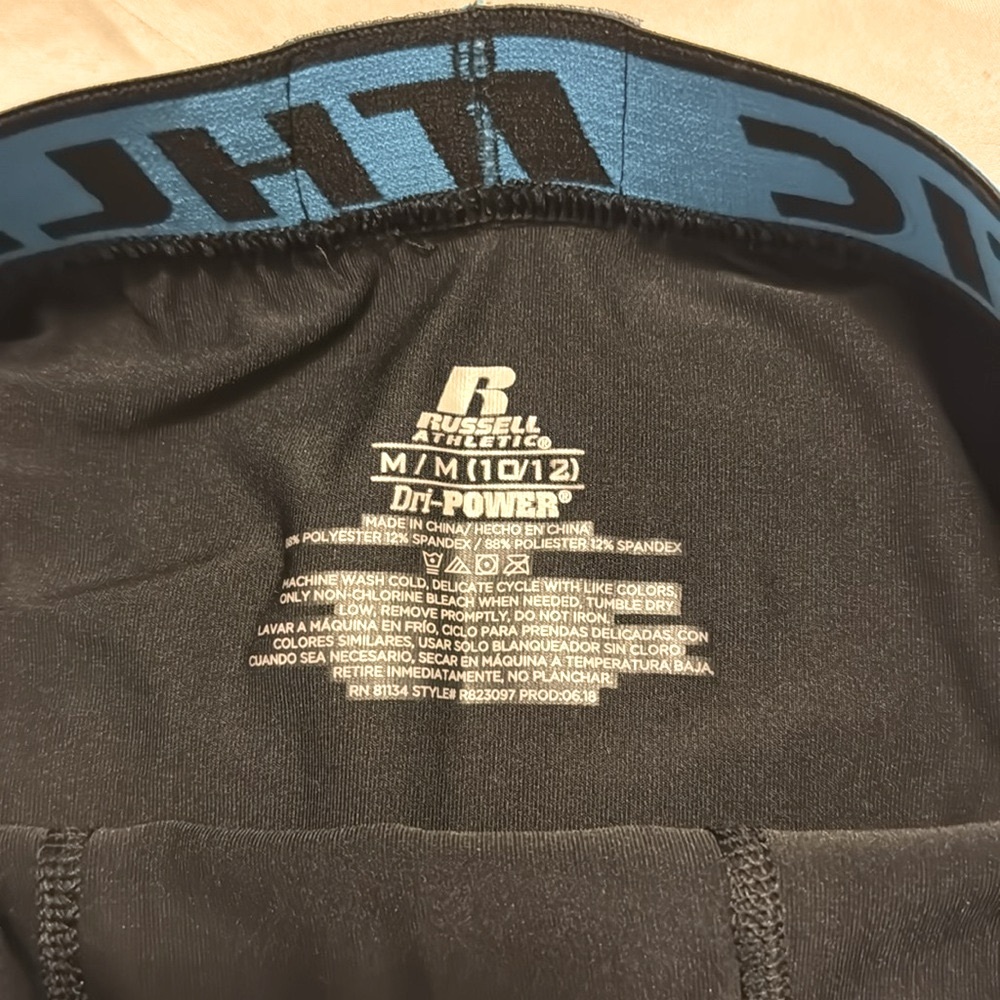 Russel Sports Dri-POWER Compression 3/4 Tights Boys Medium 10/12 NWOT - Picture 2 of 5